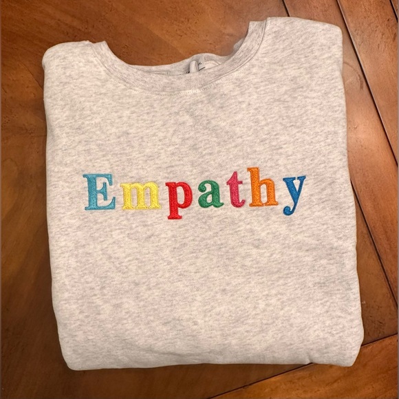 NWOT The Mayfair Group Empathy Always Grey Crewneck XXL - Picture 3 of 5